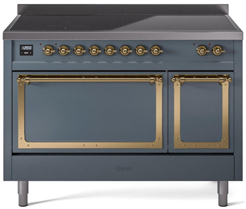 Ilve UNI486QNMPBGG Nostalgie II Noblesse 48 Inch Induction Range With...