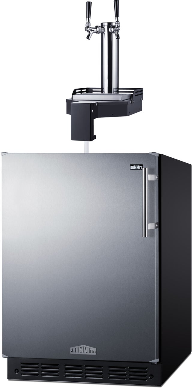 Summit SBC7BRSFLTWCFADALHD 24 Inch Wide Built-In Floating Tap Cold Brew Keger...