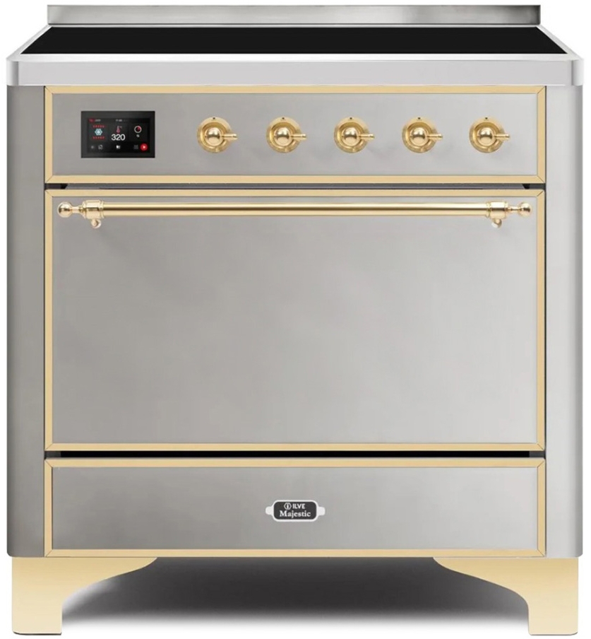 Ilve UMI09QNS3SSG Stainless Steel W/ Brass Trim