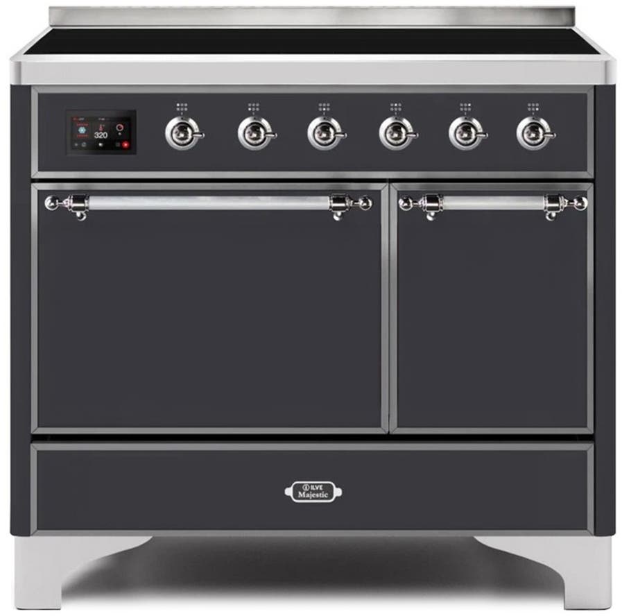 Ilve UMDI10QNS3MGC Matte Graphite W/ Chrome Trim