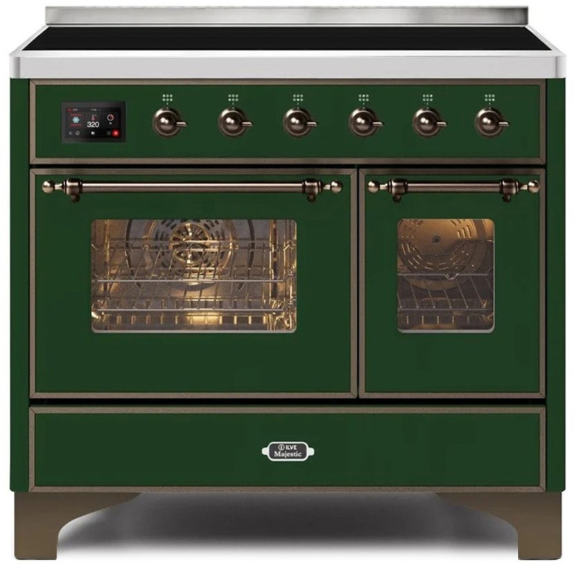 Ilve UMDI10NS3EGB 40" Freestanding Electric Induction Range w/ 6 Ele...