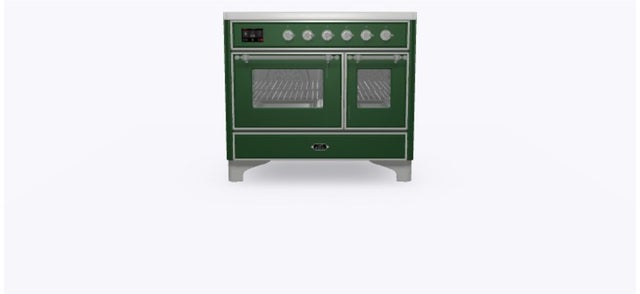 Ilve UMDI10NS3EGC 40" Freestanding Electric Induction Range w/ 6 Ele...