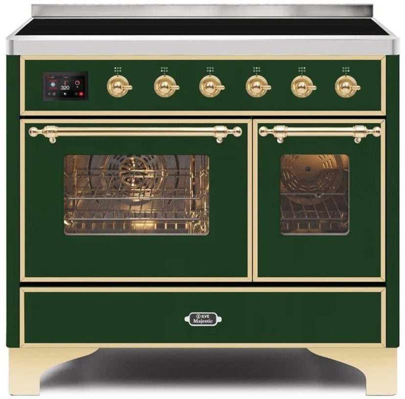 Ilve UMDI10NS3EGG 40" Freestanding Electric Induction Range w/ 6 Ele...