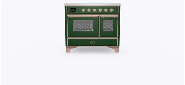 Ilve UMDI10NS3EGP 40" Freestanding Electric Induction Range w/ 6 Ele...