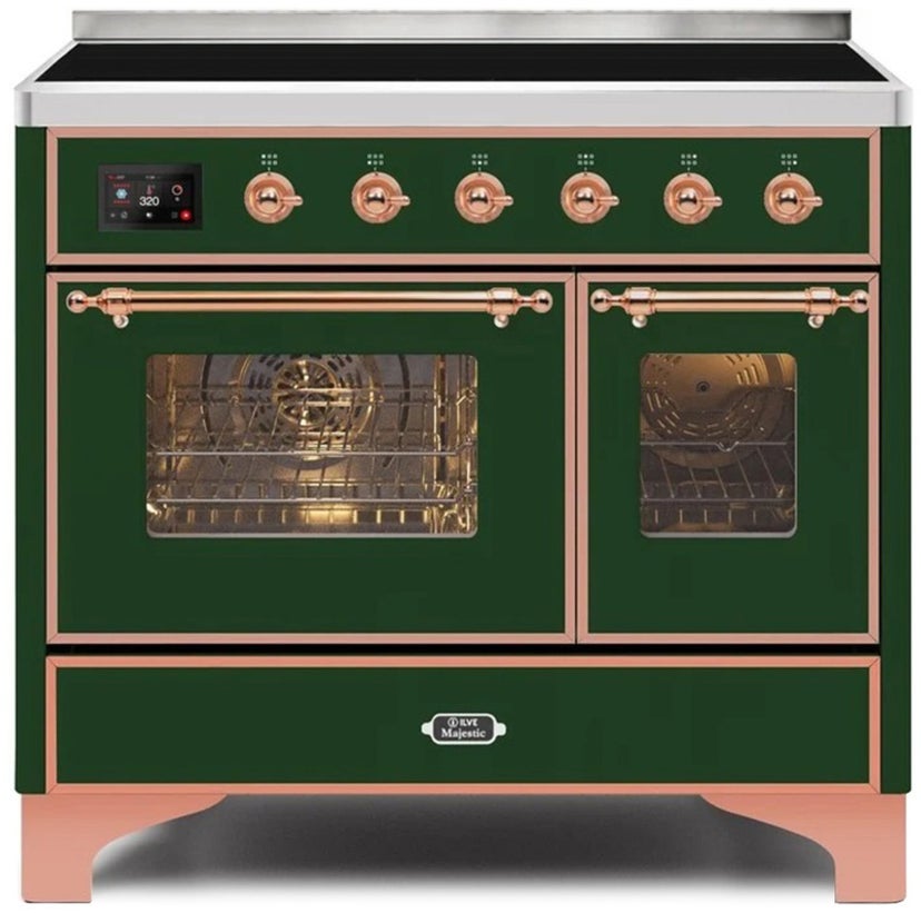 Ilve UMDI10NS3EGP 40" Freestanding Electric Induction Range w/ 6 Ele...