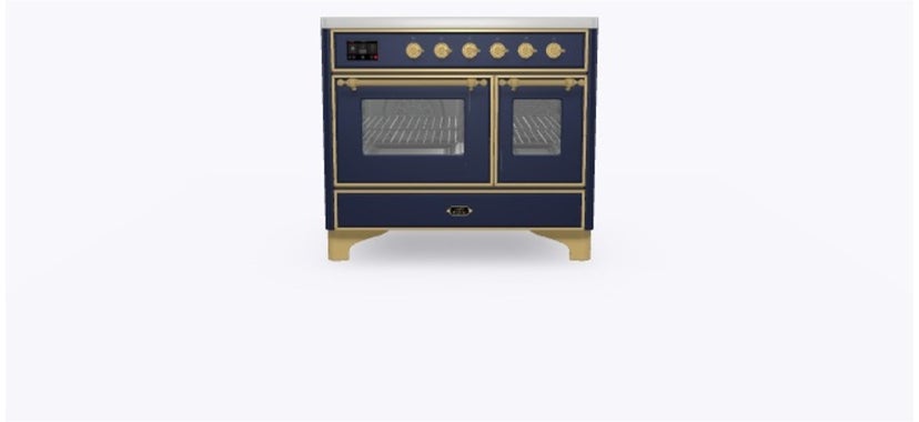 Ilve UMDI10NS3MBG 40" Freestanding Electric Induction Range w/ 6 Ele...