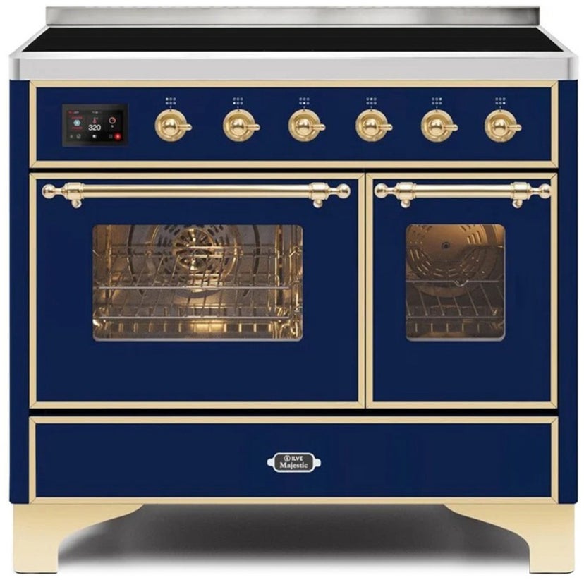 Ilve UMDI10NS3MBG 40" Freestanding Electric Induction Range w/ 6 Ele...