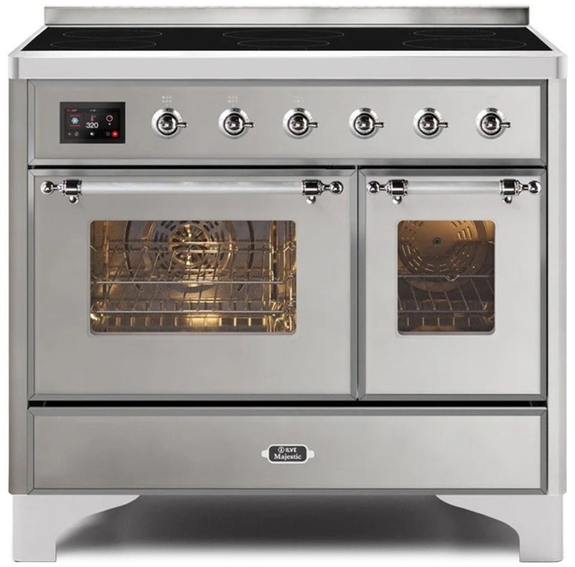 Ilve UMDI10NS3SSC 40" Freestanding Electric Induction Range w/ 6 Ele...