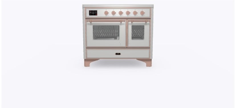 Ilve UMDI10NS3SSP 40" Freestanding Electric Induction Range w/ 6 Ele...