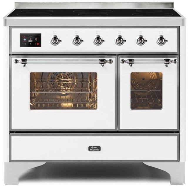 Ilve UMDI10NS3WHC 40" Freestanding Electric Induction Range w/ 6 Ele...