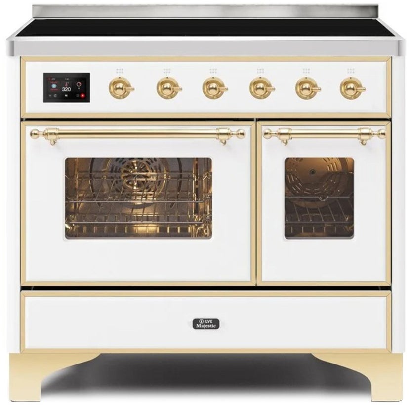 Ilve UMDI10NS3WHG 40" Freestanding Electric Induction Range w/ 6 Ele...