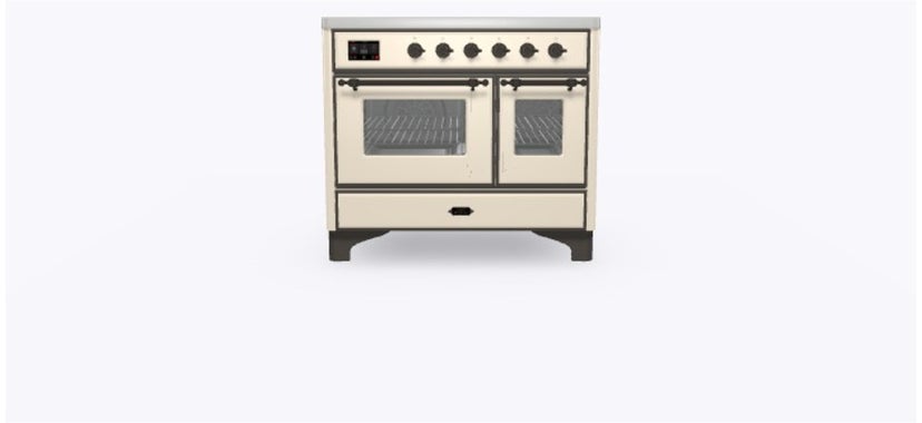 Ilve UMDI10NS3AWB 40" Freestanding Electric Induction Range w/ 6 Ele...