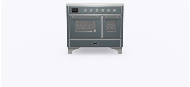 Ilve UMDI10NS3BGC 40" Freestanding Electric Induction Range w/ 6 Ele...