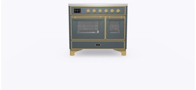 Ilve UMDI10NS3BGG 40" Freestanding Electric Induction Range w/ 6 Ele...