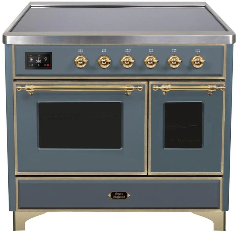 Ilve UMDI10NS3BGG 40" Freestanding Electric Induction Range w/ 6 Ele...