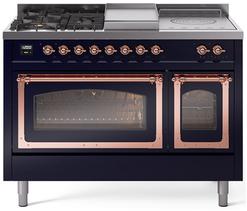 Ilve UN48FSNMPMBP Midnight Blue With Copper Knobs, Natural Gas