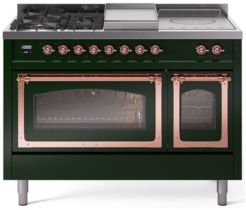 Ilve UN48FSNMPEGPLP Emerald Green With Copper Knobs, Liquid Propane