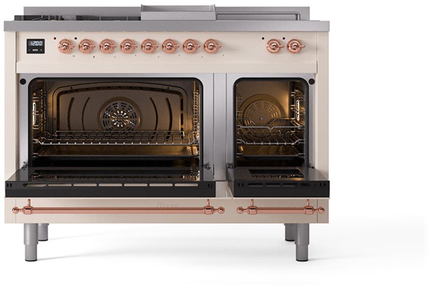 Ilve UN48FSNMPAWP Antique White With Copper Knobs, Natural Gas
