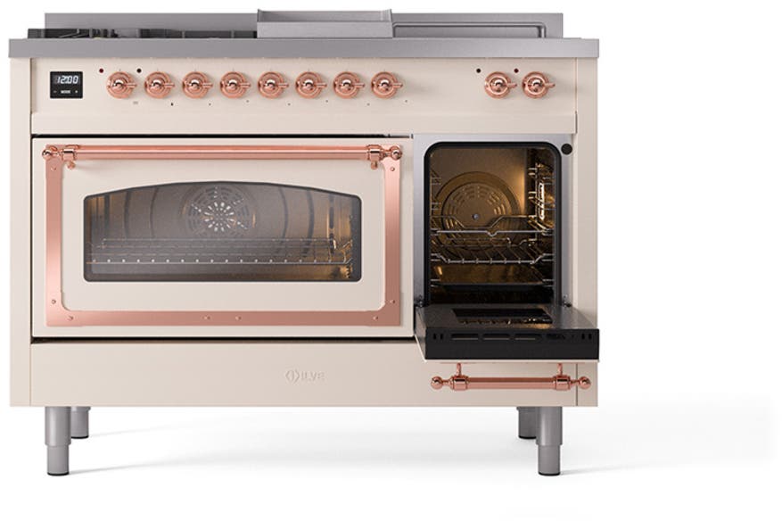 Ilve UN48FSNMPAWP Antique White With Copper Knobs, Natural Gas
