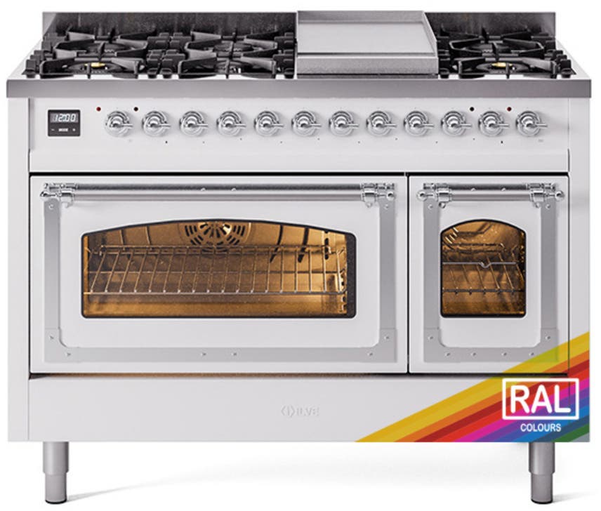 Ilve UN48FNMPRAC Ral Custom Color With Chrome Knobs, Natural Gas