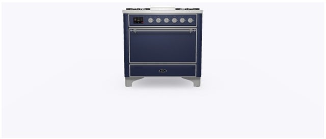 Ilve UM09FDQNS3MBCLP 36" Dual Fuel Freestanding Range w/ 6 Sealed Burne...