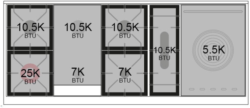 Ilve UP60FSQMPRA Ral Custom Color With Satin Knobs