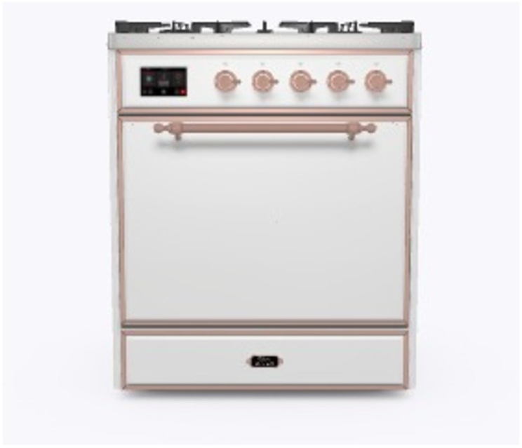 Ilve UM30DQNE3RAPLP Ral Custom Color With Copper Knobs, Liquid Propane