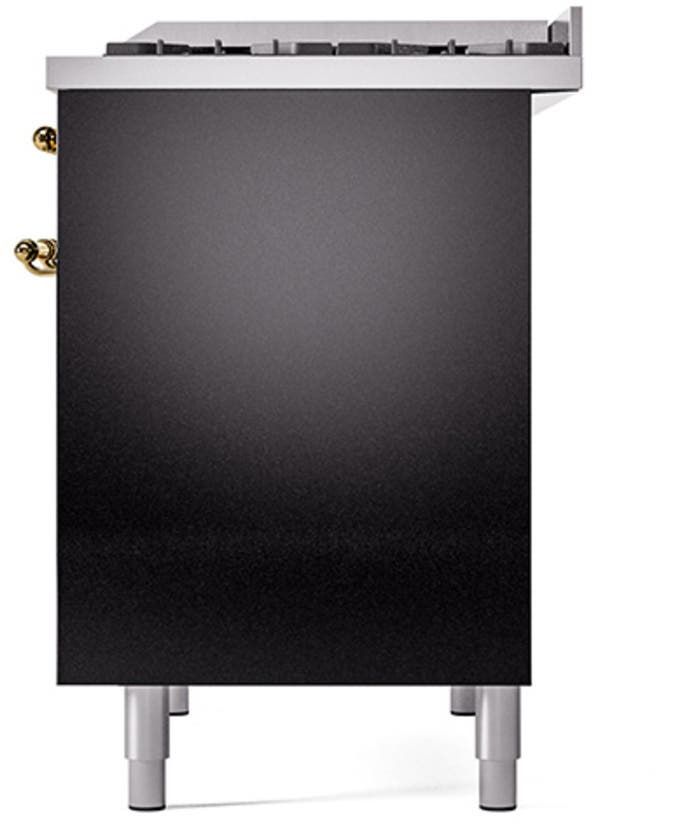Ilve UPD40FQNMPBKG Glossy Black With Brass Trim