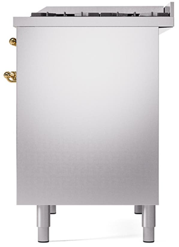 Ilve UPD40FQNMPSSG Stainless Steel With Brass Trim