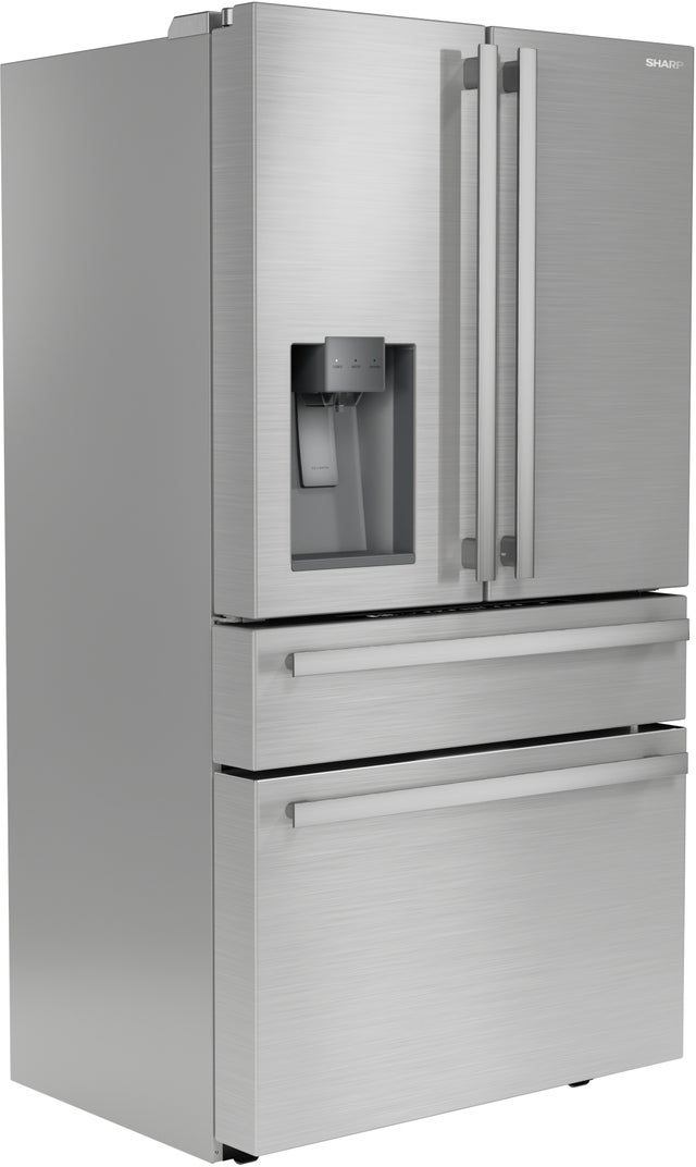 Sharp SJG2254FS 36 Inch 21.6 Cu. Ft. Freestanding French Door Refr...