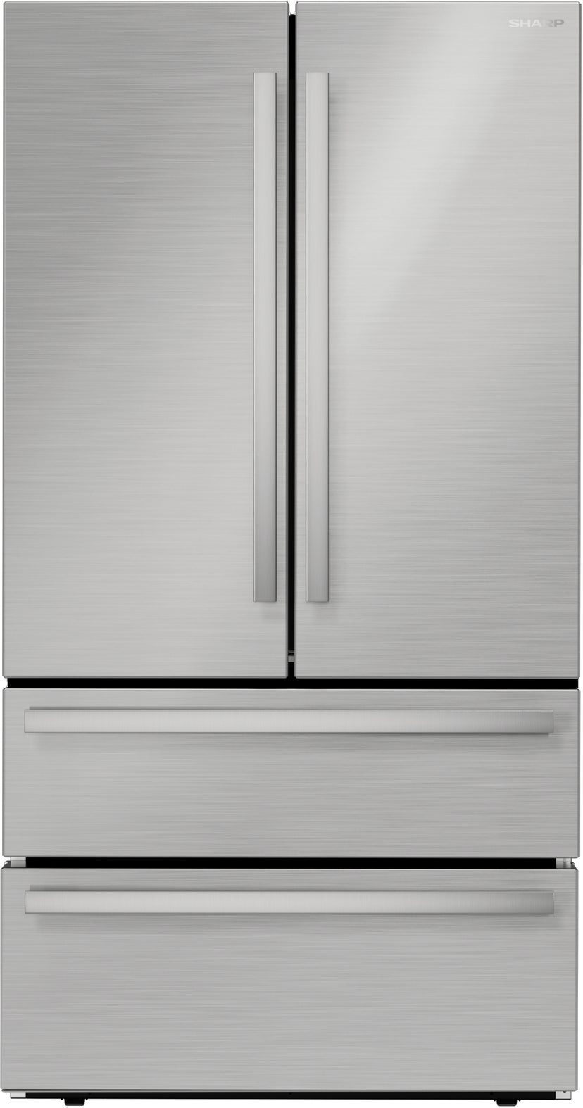 Sharp SJG2351FS 36 Inch French 4-Door Counter Depth Refrigerator w...