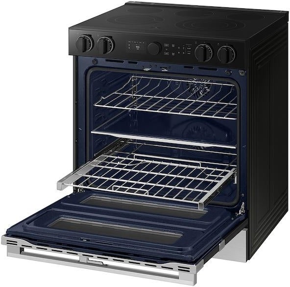 Samsung NSE6DG8550SR Bespoke Slide-In Electric Range Smart with Flex Du...