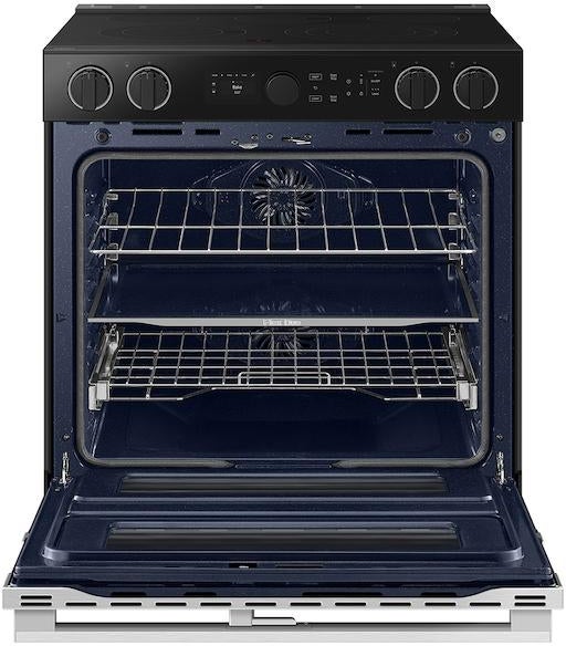 Samsung NSE6DG8550SR Bespoke Slide-In Electric Range Smart with Flex Du...