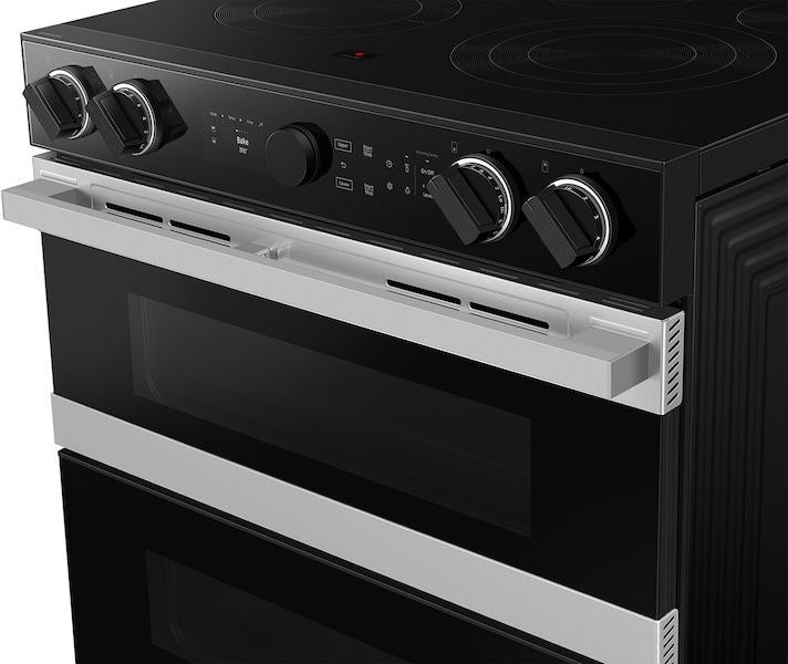 Samsung NSE6DG8550SR Bespoke Slide-In Electric Range Smart with Flex Du...