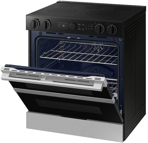 Samsung NSE6DG8550SR Bespoke Slide-In Electric Range Smart with Flex Du...