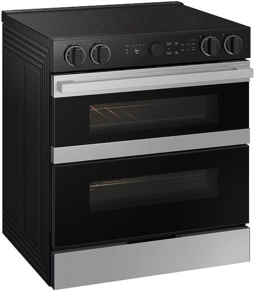 Samsung NSE6DG8550SR Bespoke Slide-In Electric Range Smart with Flex Du...