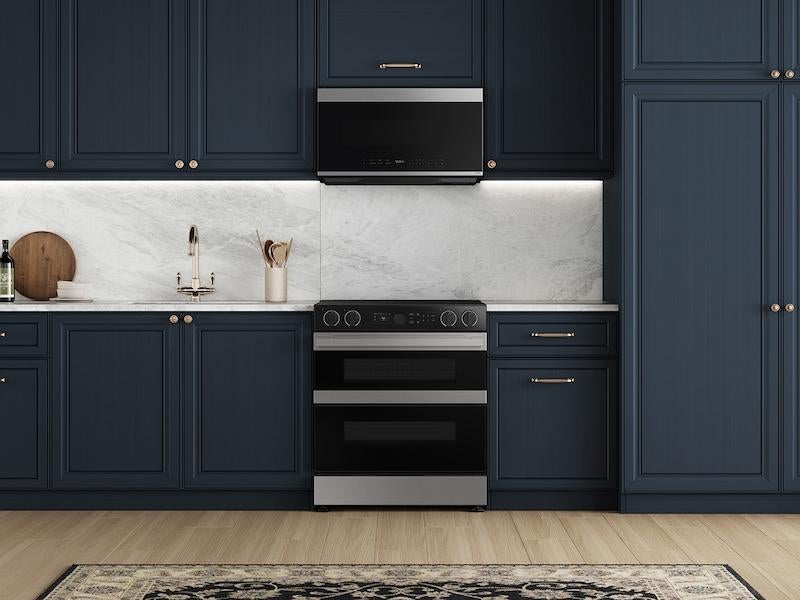 Samsung NSE6DG8550SR Bespoke Slide-In Electric Range Smart with Flex Du...