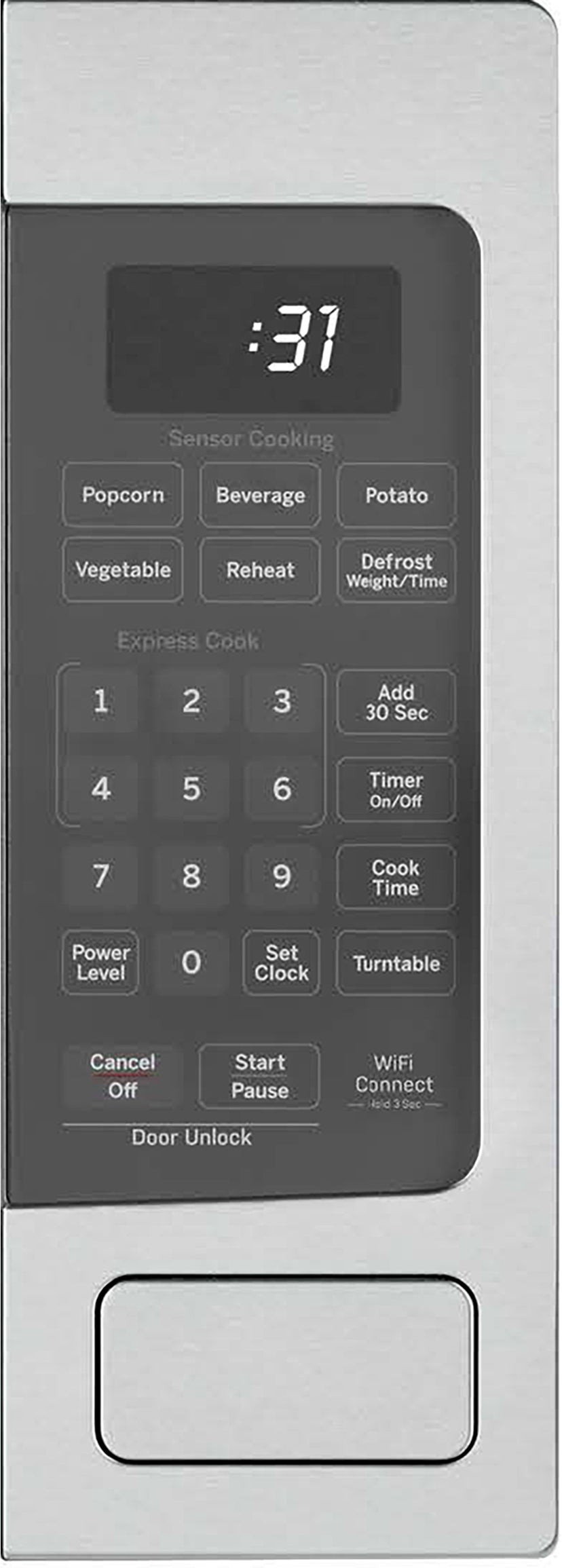 GE PCHK11S1WSS Countertop Microwave Oven, 1.1 Cu.Ft., Sensor, Sma...