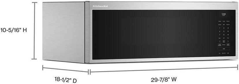 KitchenAid KMML550RPS 1.1 Cu. Ft. Smart Low Profile Microwave Hood Combo...