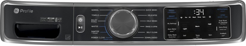 GE PFW955SPWGN 28 Inch Smart Front Load Washer with 5.50 cu ft Ca...