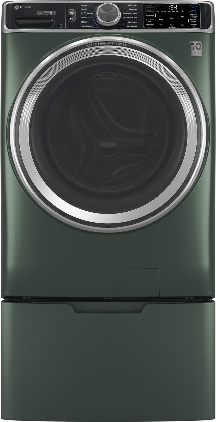 GE PFW955SPWGN 28 Inch Smart Front Load Washer with 5.50 cu ft Ca...