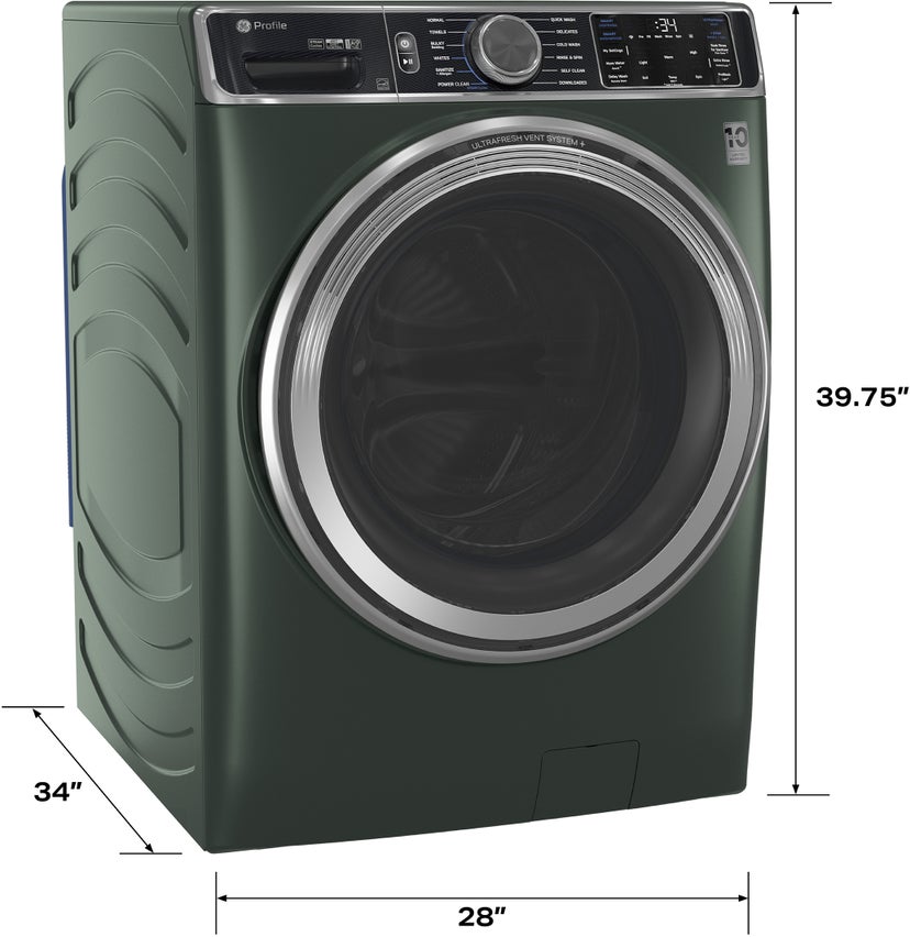 GE PFW955SPWGN 28 Inch Smart Front Load Washer with 5.50 cu ft Ca...