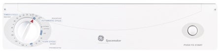 GE DSKS333ECWW 24 Inch Stationary Electric Dryer: White on White