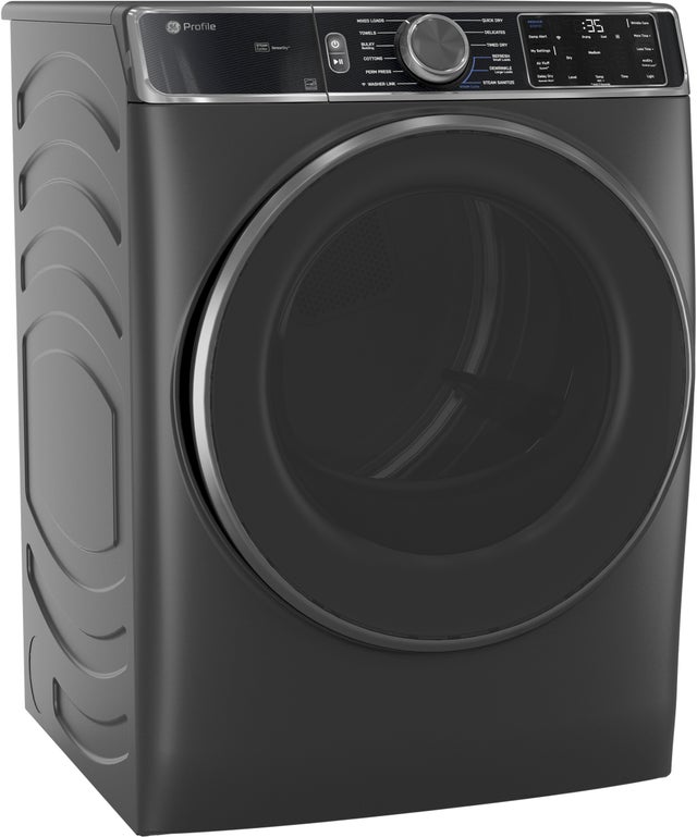 GE PFD95ESPWDS 28 Inch Smart Front Load Electric Dryer with 7.8 c...