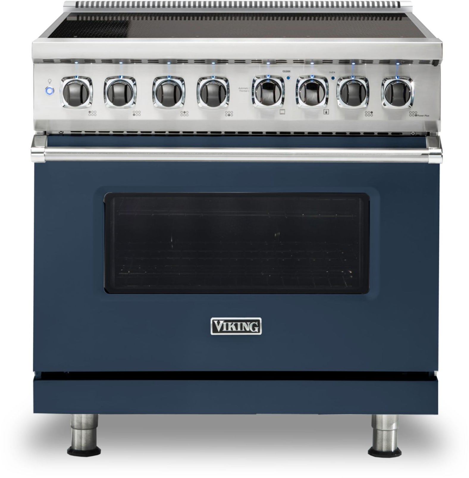 Viking VIR53626BSB 36 Inch Induction Self-Clean Range With 6 Burners:...