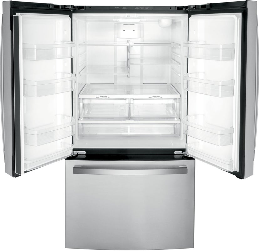 GE GWE22JYMFS 36 Inch Counter-Depth French Door Refrigerator wit...