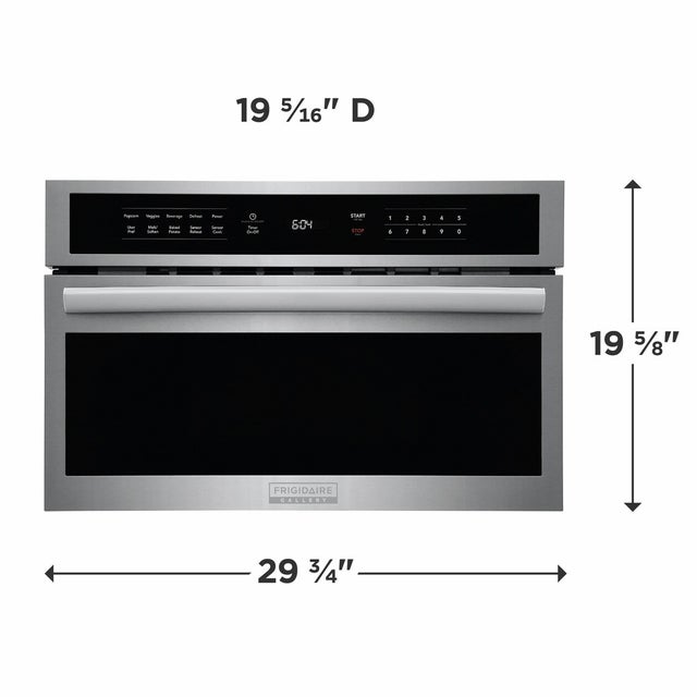 Frigidaire GMBD3068AF 30" Built-In Microwave Oven w/ Drop-Down Door: Smu...