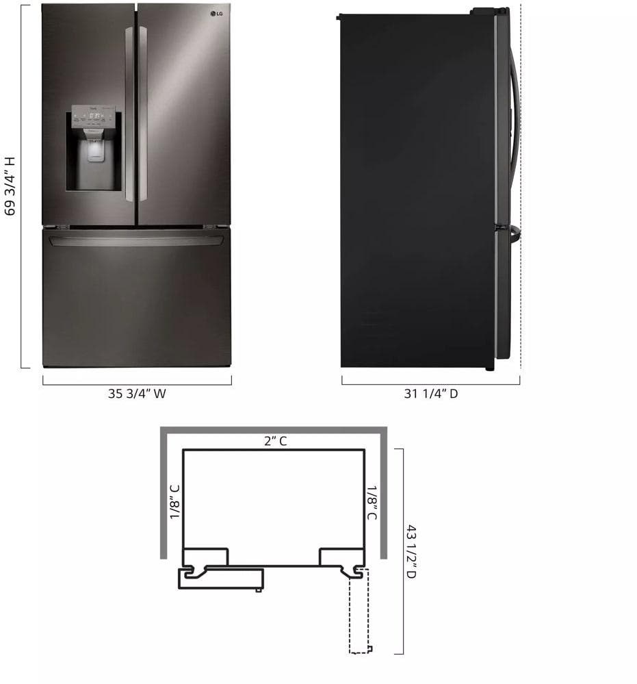 LG LFXC22526D Black Stainless Steel