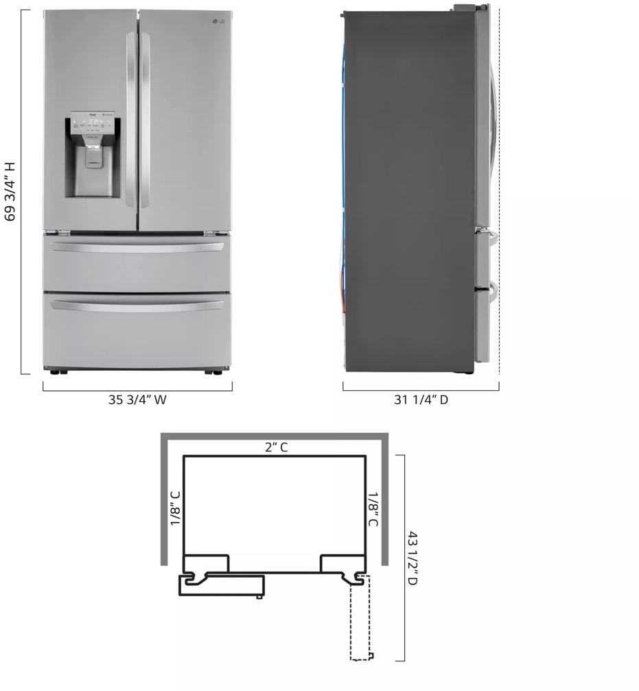 LG LMXC22626S Stainless Steel, Print Proof