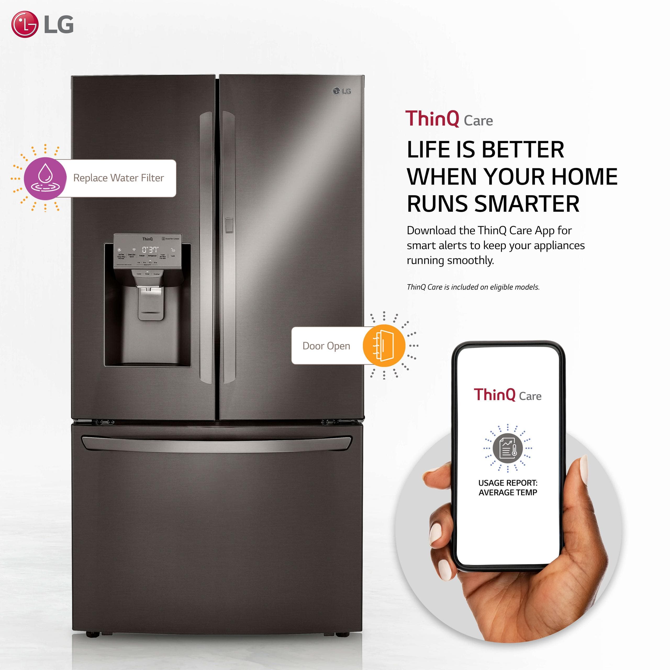 LG LRFDC2406D Black Stainless Steel
